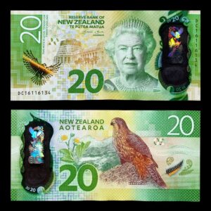 20 NZD - new zealand dollar banknote