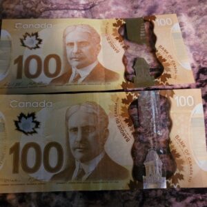 100 CAD bills - Buy 100 canadian dollar bills